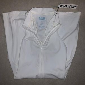 DAVIS ACTIVE WHITE ZIP UP ROMPER. Never worn!